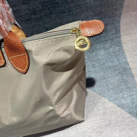 Nwt Le Pliage Turtle-Dove Grey Medium Handbag Canvas Shoulder Tote M — image 3 of 7